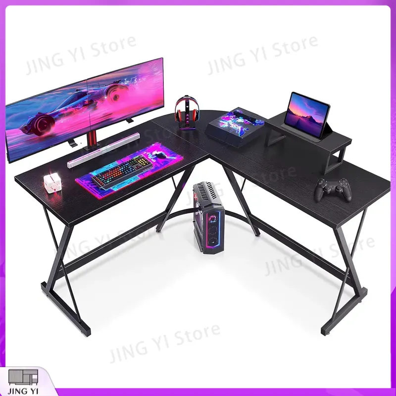 Desk Setup L Shaped - L Şekilli Oyun Masası Monitör Standlı