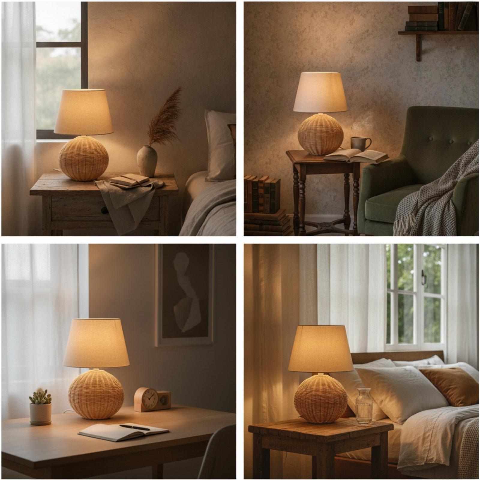 Yatak Başı Lambası Rattan Taba - Desk Setup Lamp incelemesi ve fiyatı