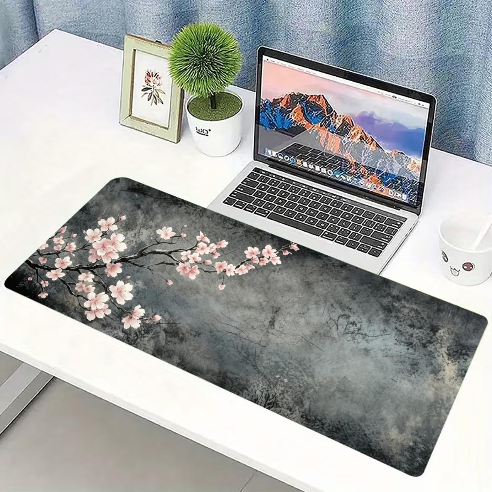 Erik Çiçeği Desenli Geniş Masa - Desk Setup Pc And Laptop incelemesi ve fiyatı